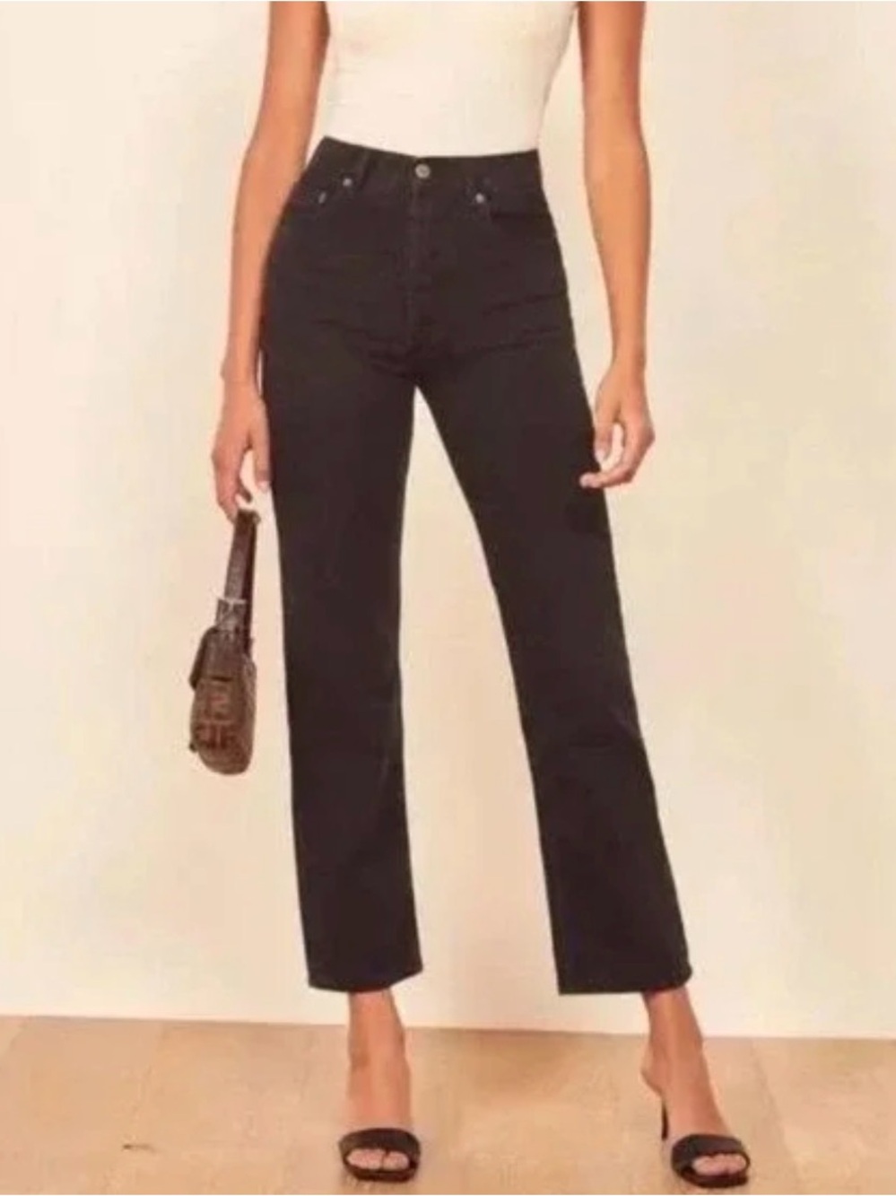 Reformation Jeans wide leg Black size 24